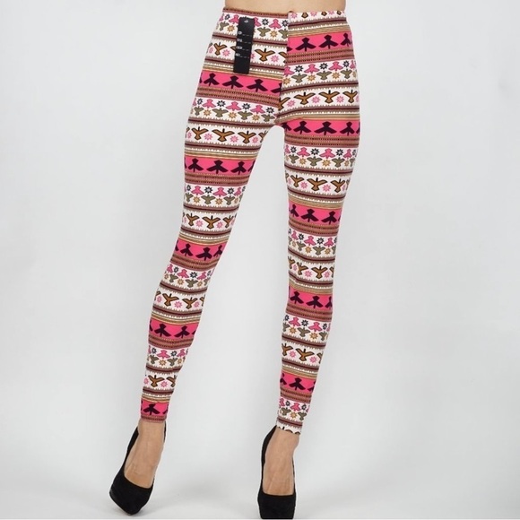 NWT Bright Multicolor Print Buttery Soft Leggings - Picture 2 of 9